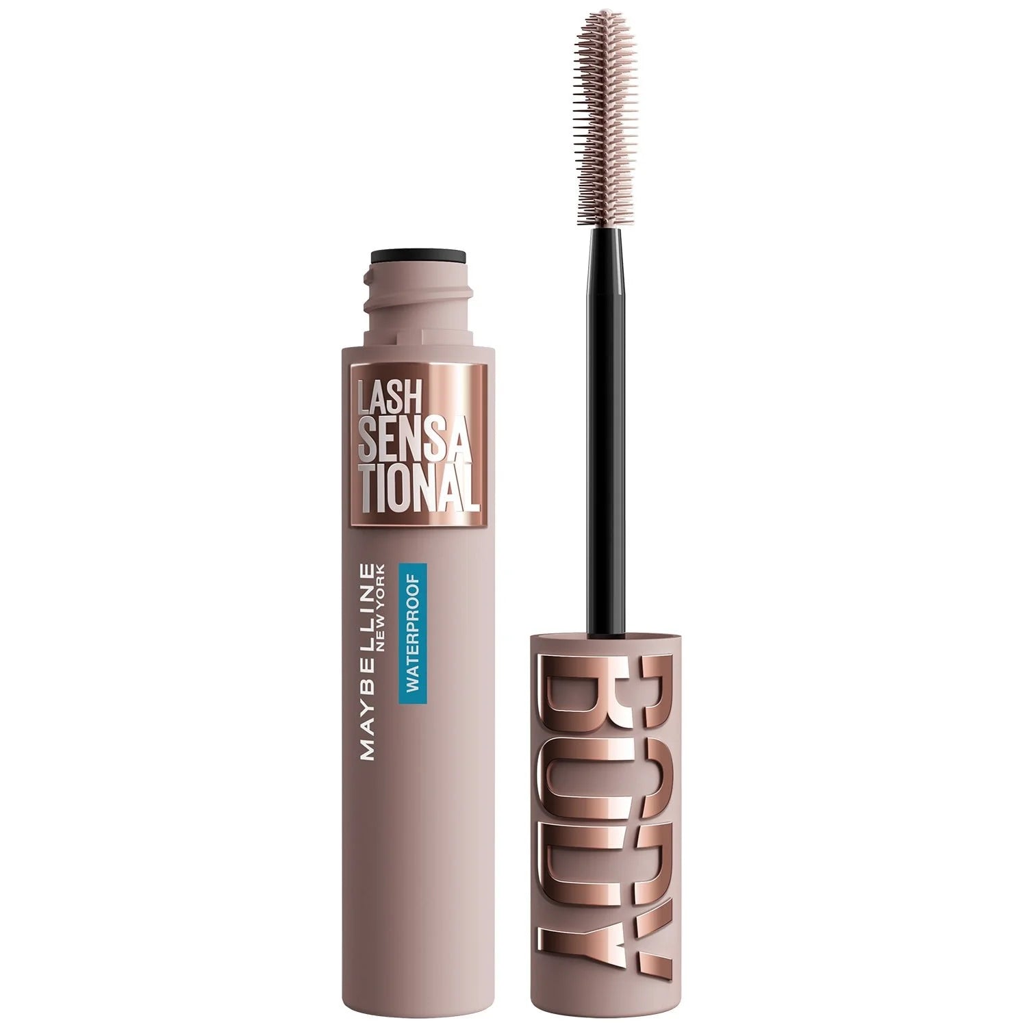 MÁSCARA DE VOLUMEN COMPLETO CON EFECTO LIFTING LASH SENSATIONAL BODY MÁSCARA A PRUEBA DE AGUA MAYBELLINE
